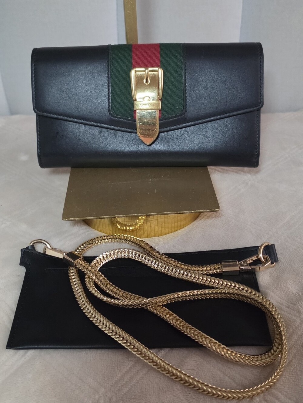 Authentic Gucci Long Wallet/Clutch  Black Leather - Picture 7 of 15